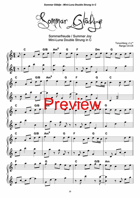 Vorschau für Mini-Luna Double Strung in C Sommar Glädje Vorschau Mini-Luna Double Strung in C