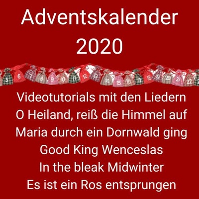 Harfe spielen im Advent - Adventskalender 2020